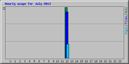 Hourly usage for July 2013