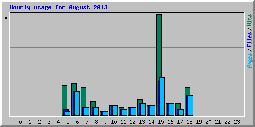 Hourly usage for August 2013